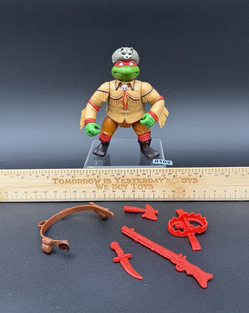Vintage 1992 TMNT Sewer Scout Raph Complete Wacky Wild West Turtles Playmates