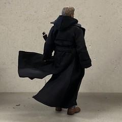 PB-LTC-NOIR: 1/12 Black Wired Trench Coat for Marvel Legends Spider-Man Noir