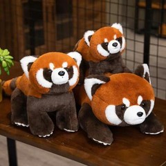 60cm Cute Panda Plushie Toy Lifelike Red Panda Stuffed Animals Raccoon Plush Toy