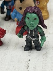 Ooshies Mini Superhero Figures Lot of 11 Marvel DC Batman Ear Flaw See Photos