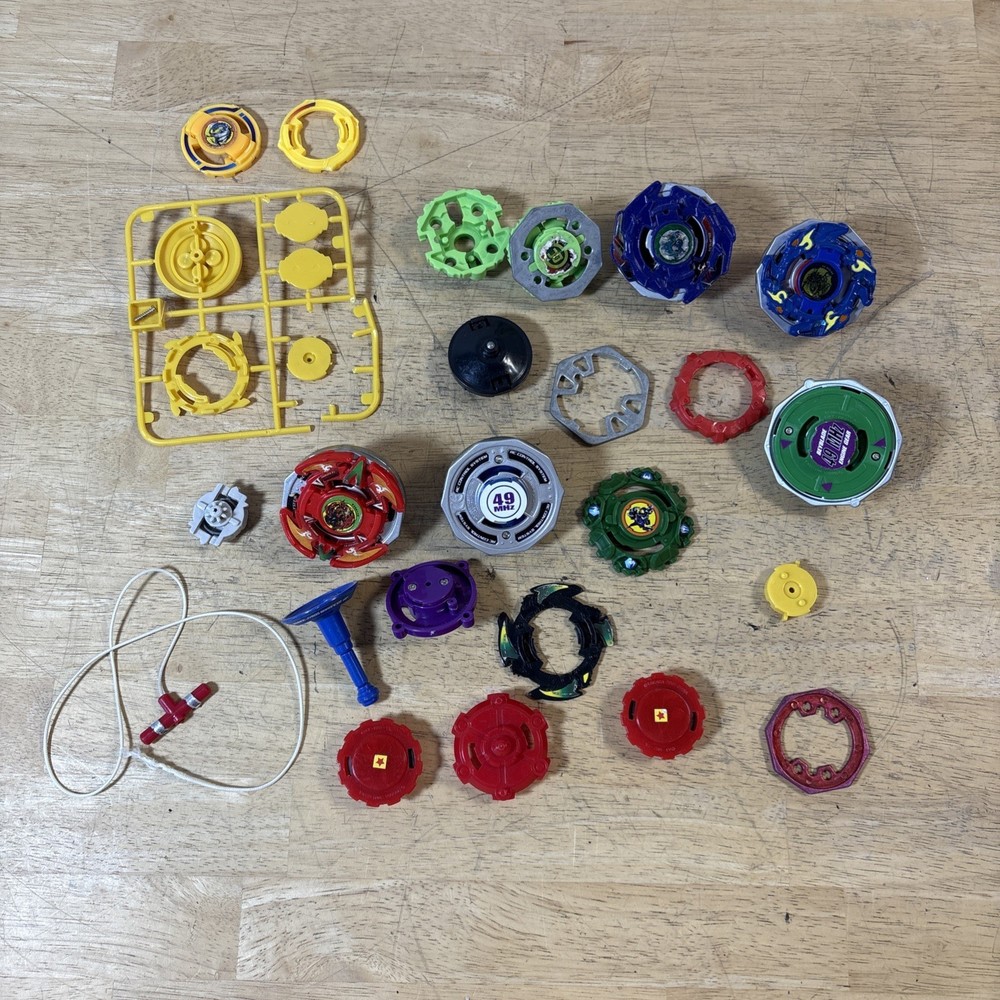 Electronic Beyblade Hasbro Lot Of 8 Plus Accessories