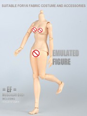 US 1/6 Female Mid Bust Pale Skin Body Model 12″ Action Figure Body Hands Toy