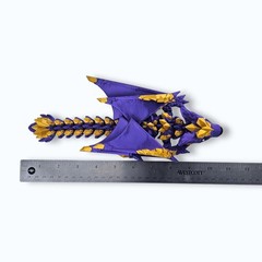 Qty 2 Crystal Wolf Dragon Toys 10″ Articulated 3D Fantasy Fidget Desk Pets