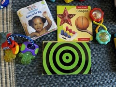 Toy bundle 30+pieces plus free diaper gift of 50
