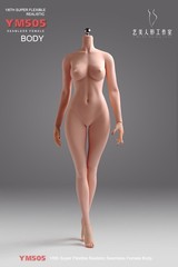1/6 Female Pale Skin Large Breast Flexible Seamless Body&Details For 12”Figure