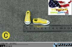 1/6 women shoes yellow Casual Chuck Sneakers for 12″ figure phicen hot toys❶USA❶