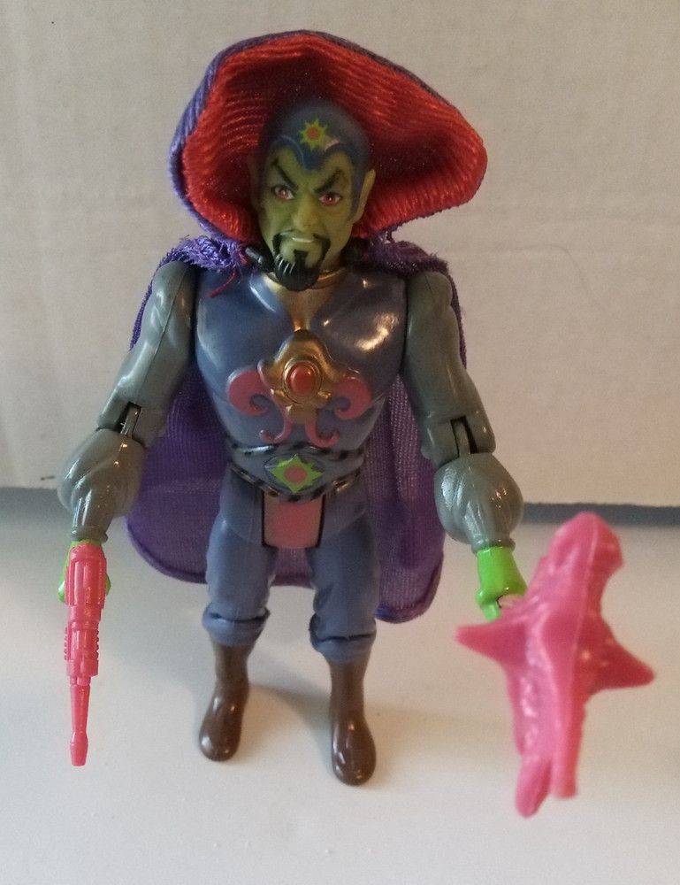 Defenders of the Earth MING the Merciless 1985 Galoob w/ Cape Gun Broken Staff