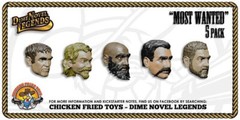 Dime Novel Legends 1:18 scale (4″) Most Wanted heads five-pack