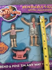 VTG 1993 Mattel The Flintstones Bendable Action Figure Set – New in Sealed Box