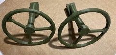 GI Joe Jeep 7000 Repro Qty 1 3D Printed Hasbro 12” Jeep Steering Wheel and Stem