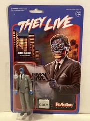 Lot 4 THEY LIVE Male Ghoul Gray Glow in Dark Action Figure ReAction Super 7 Obey