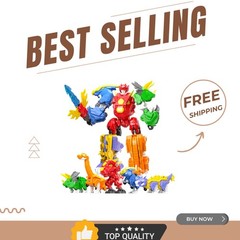 Educational 5-in-1 Dinosaur Robot Action Figures – Safe, Fun & Creative Play