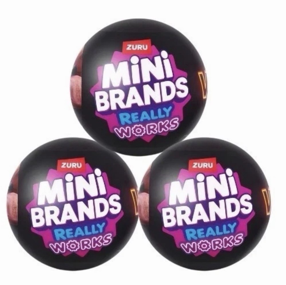 Zuru Mini Brands Really Works Vinyl Capsules 3 Pack In Hand Ships Today