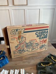 Vintage 1982 GI JOE Cobra Battle Game W/ Clean Original Box NICE FREE SHIP