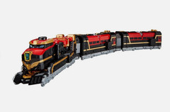 Metal Cardbot S BLASTRAIN Blast Train Red Transforming Robot Diesel Trains