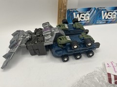 Transforming Toy Semi Truck Blue & Green #3 TRANSFORMER Warbotron Robot Off Road