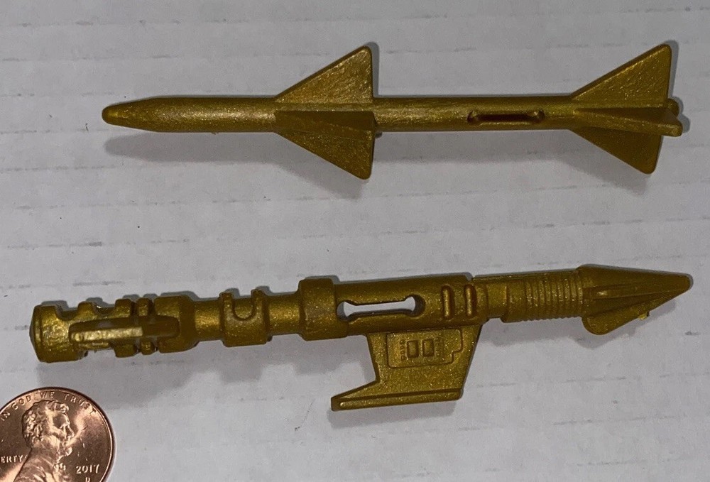 2 LOT GI Joe Vehicle Cobra Iron Grenadiers Missiles Vintage 1989 1980s Toy Parts