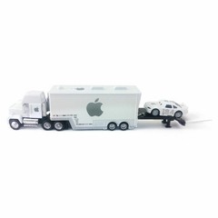Disney Pixar Cars White No.84 Apple Mack Truck & Car 1:55 Diecast Car Toys Loose