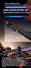 Outdoor Toy Bright Sword Multi-Color Flash LED Light Shine Cosplay Sword Toy