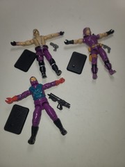 1986, 1987, 1988 GI Joe – Lot of 3 – Purple Cobra Villains – Unique Lot