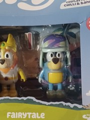 Bluey Fairytale Figure Set Bluey Bandit Cosplay Young Chilli and Bandit New