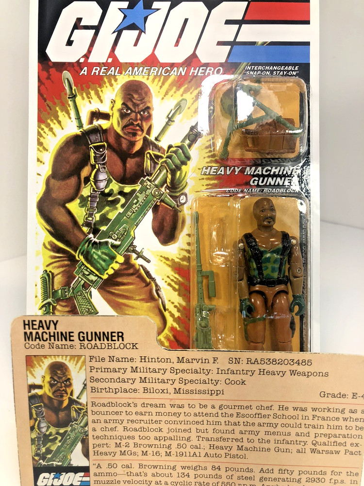 VINTAGE GI JOE ARAH ROADBLOCK 1984 COMPLETE RECARDED WITH CARD HASBRO