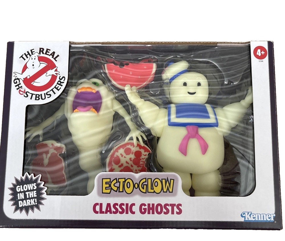 The Real Ghostbusters Ecto-Glow Classic Ghosts Slimer & Stay-Puft Action Figures