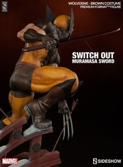 Sideshow Collectibles Premium Format Exclusive Wolverine Statue Brown Costume