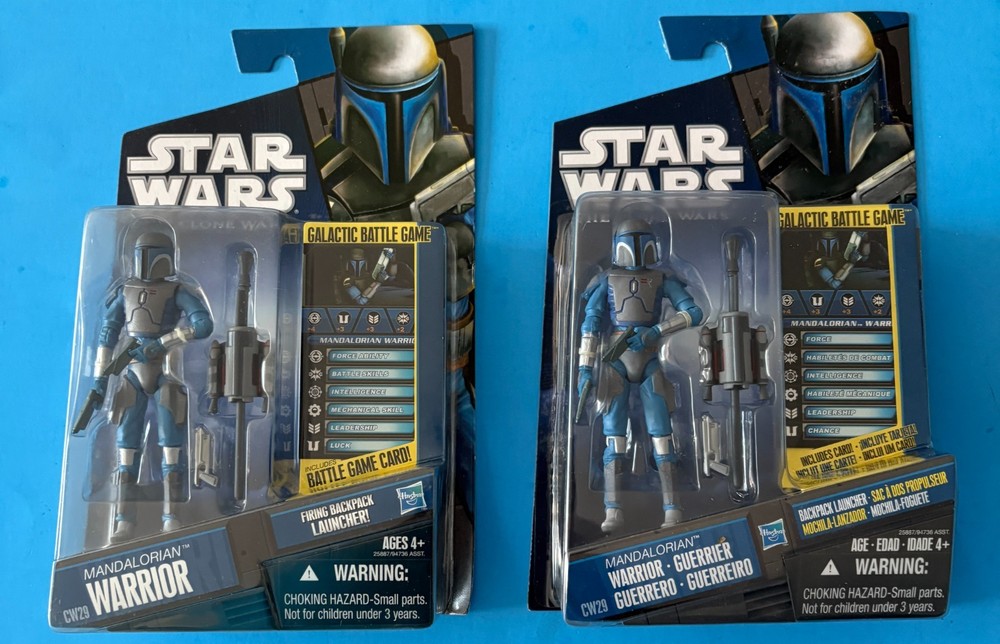 STAR WARS CLONE WARS MANDALORIAN WARRIOR CW29 VARIANT CARDS TRI-LOGO