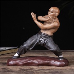 Shaolin Monk Chinese Kung Fu MARTIAL ARTS Figurines Statue Model Ceramics Gift
