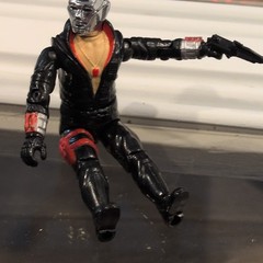 Hasbro Black Suit Silver Mask Action Figure w/ Gun Accessory – Plastic