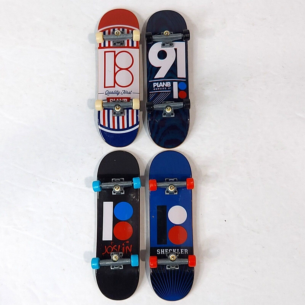 Tech Deck 100mm 4″ Plan B Joslin Sheckler Skateboards Lot of 4 Fingerboards