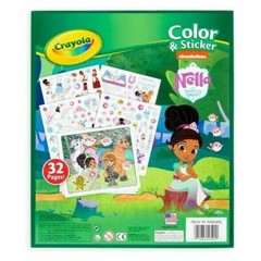 Crayola Color ‘n Sticker Book 50+ Stickers 32 Page Nella The Princess Knight