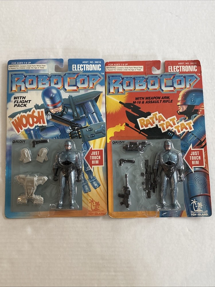 1993 Lot 2 Different Electronic ROBOCOP – TOY ISLAND Action Figures MOC