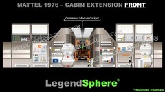Cabin Extension – Command/Engine Module Bulkheads | 1976 Mattel Space 1999 Eagle