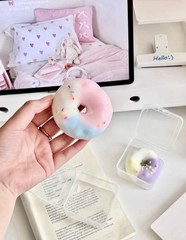 1Pcs Random Color Donut Kawaii Pastel Squishy Toy Squeeze Ball Stress Reliever