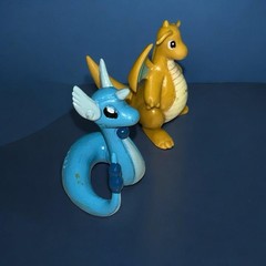 Vintage TOMY Pokemon Dragonite Dragonair 1999 CGTSJ Figure Set