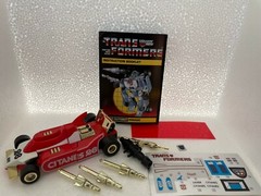 TRANSFORMERS G1 Reissue Mirage Blue / Clear Black/Gold Red Free SpeedPAK Ship