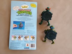 1991 TMNT Talking Michelangelo & Leonardo with Quip Strips – Working