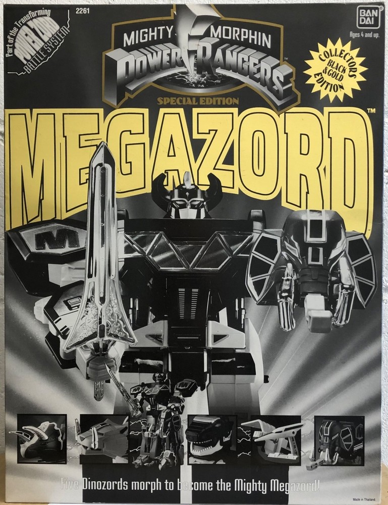 Mighty Morphin Power Rangers Megazord Special Edition Black Gold 1993 SEALED!