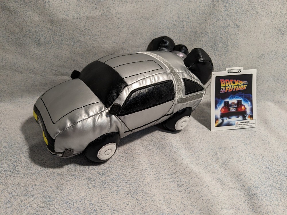 Back To the Future DeLorean Time Machine metalic PLUSH 9″ KIDROBOT PHUNNY NWT
