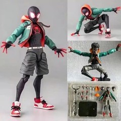 Spider-Man Action Figure Miles Morales Into The Spider Verse Toy Gift With Box