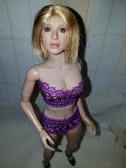 Lace Handmade Lingerie 1/6 Curvy Barbie Doll Kumik Hottoys Bra Panty