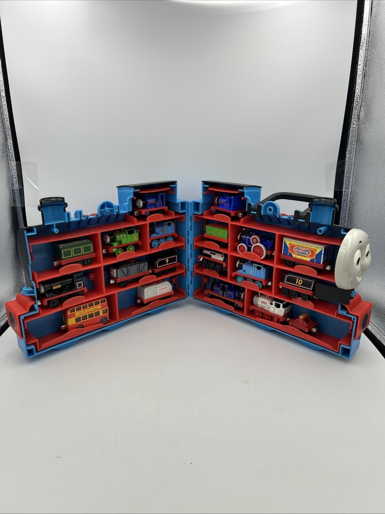 Vintage 2000s Thomas The Tank Engine Carry Case With 19 Di Cast/ Metal Trains