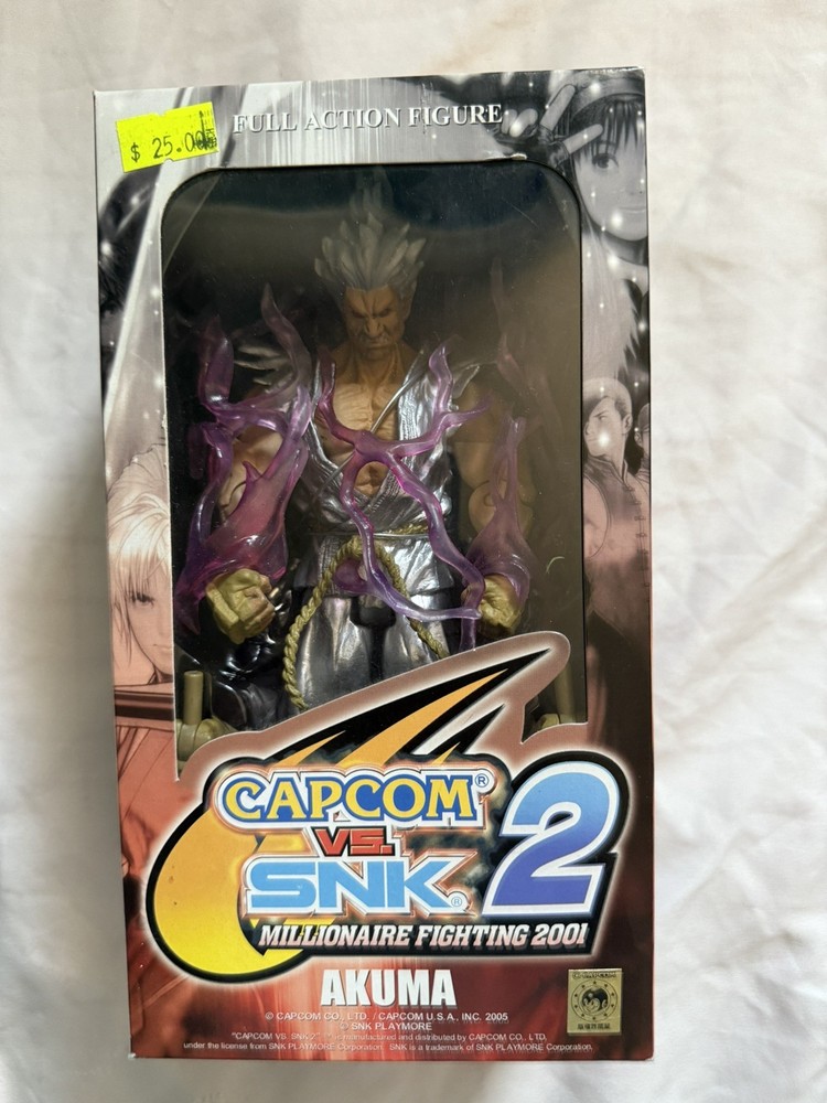 Capcom vs. SNK 2 Millionaire Fighting 2001 Akuma Silver Figure NIB Factory Seal