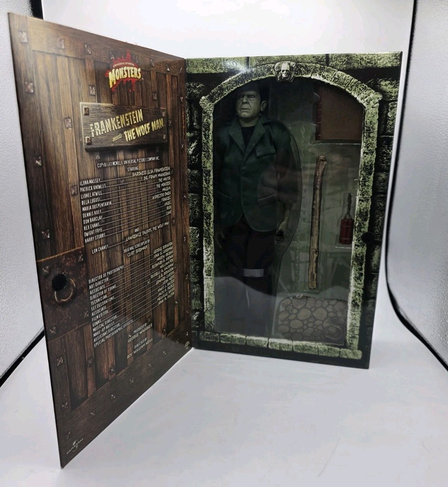 Sideshow Universal Monsters Frankenstein Meets The Wolf Man 12″ 2001 New Rare