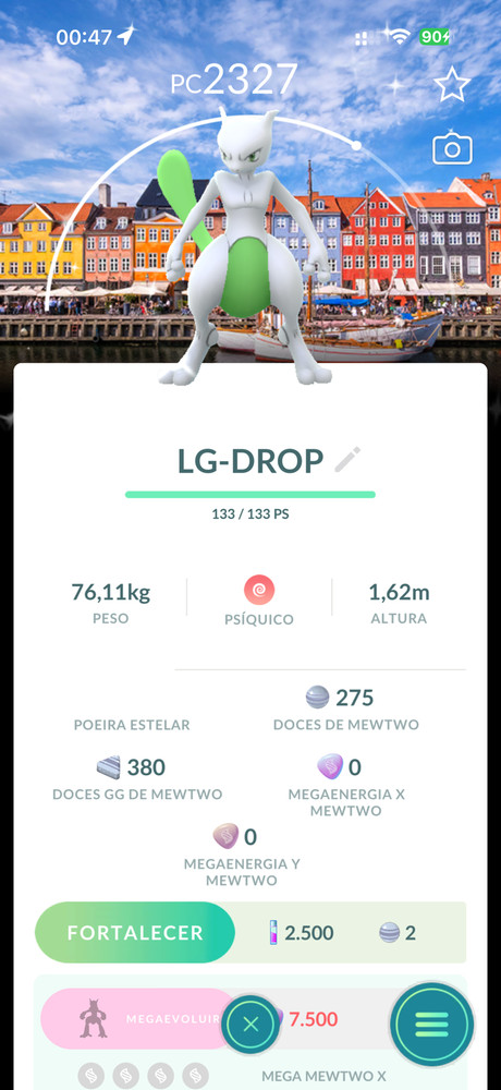 Pokemon Shiny Mewtwo Copenhagen Background GoFest Trade 20k or 1M Go