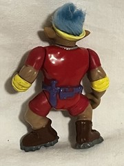 Vintage 1992 Ace Novelty Co. Muscle Troll Action Figure Blue Hair Red Outfit