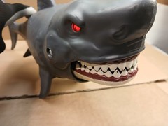 Vintage 15″ Long Great White Shark Snapping Head Moving Toy Parts & Repair Only