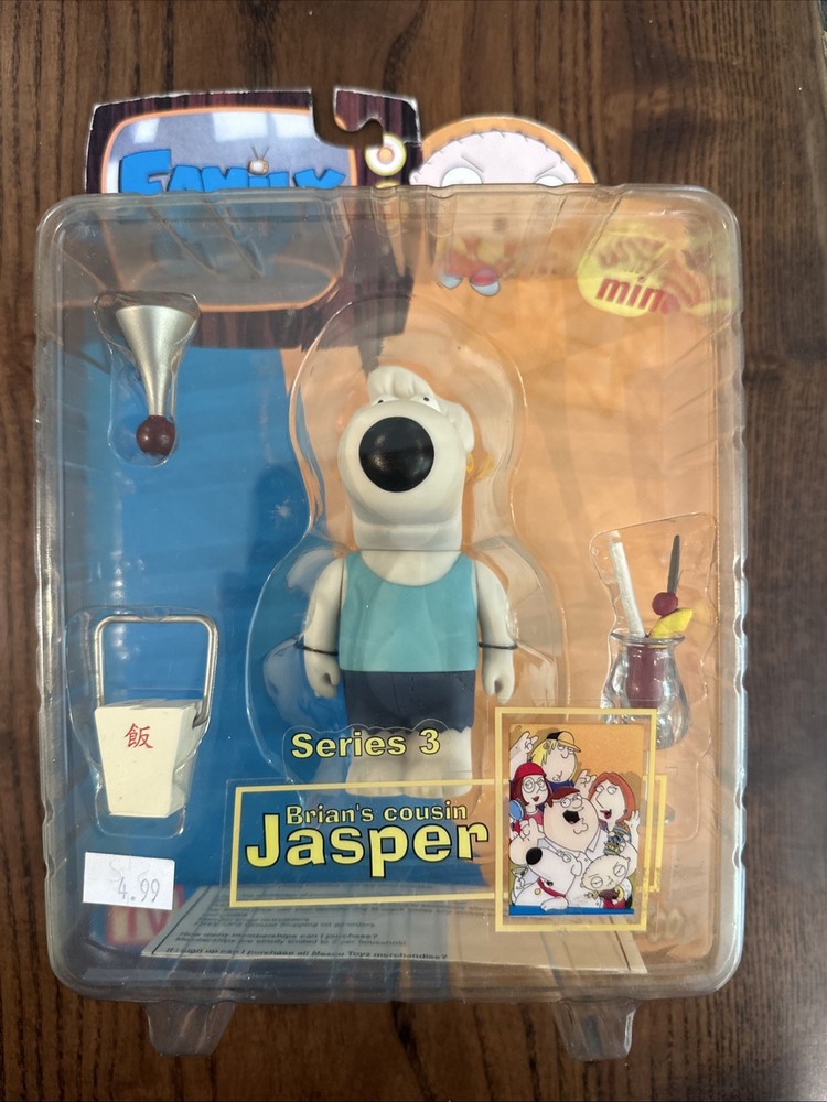 BRIAN’S COUSIN JASPER Family Guy Action Figure Blue Shirt MEZCO 2005
